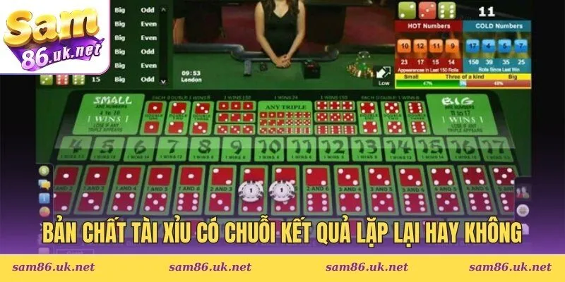 Bản chất tài xỉu có chuỗi kết quả lặp lại hay không