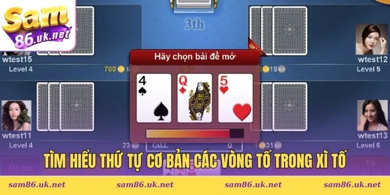 Tìm hiểu thứ tự cơ bản các vòng tố trong xì tố