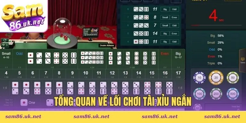 Tổng quan về lối chơi tài xỉu ngắn