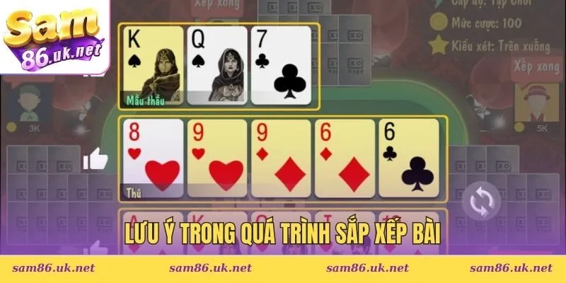 Lưu ý trong quá trình sắp xếp bài